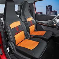 敬平宝骏E100座套通用两座2电动汽车新能源电轿坐垫E200专用座椅套 黑棕色坐垫