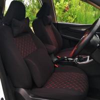 敬平上汽大通V80汽车座套6座坐垫套3/5/7/10座专用 四季通用全包布艺 6座-经典款黑红 平