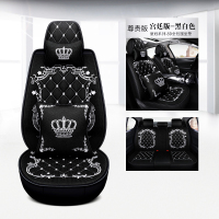 敬平汽车坐垫四季通用本田凌派锋范思域丰田致炫别克专用座套全包围女 网布》黑白宫廷至尊版 平