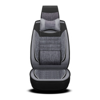 敬平七座专用五菱宏光s1s3荣光V宝骏730长安x70a汽车坐套亚麻布艺座套 灰色 四座款 升级加厚坐垫