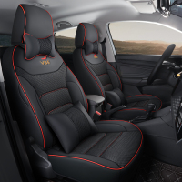 敬平捷达vs5座套专用全包座椅套四季19新款汽车坐垫大众新VS5装饰座垫 捷达VS5 网格 豪华 黑红 平