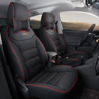 敬平捷达vs5座套专用全包座椅套四季19新款汽车坐垫大众新VS5装饰座垫 捷达VS5 网格 舒适 黑红 平