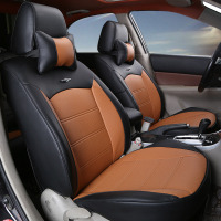 敬平汽车专用定制全包座套海马新s5m3m5福美来普力马海福星四季坐垫套 时尚款黑加棕 平