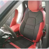 敬平特斯拉Model3坐垫全包Tesla Model S座椅套Model X汽车座套专用 冰丝款-黑红色 平