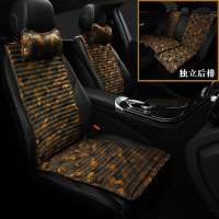 敬平高端军事风迷彩小蛮腰汽车坐垫荞麦养生亚麻四季通用座垫专用座套 迷彩金[5座车型] 平
