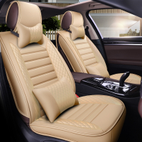 敬平东风风行SX6景逸X6七座专用汽车座套全包围四季坐椅垫SUV皮套坐垫 2单座米色豪华版 平