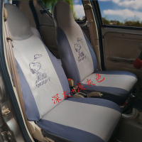 敬平比亚迪f0座套专车专用 F0汽车座套四季全包围布艺坐套 f0座椅套 F0 史努比--深浅灰色 平坐垫