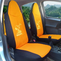 敬平比亚迪f0座套专车专用 F0汽车座套四季全包围布艺坐套 f0座椅套 F0 史努比--黑橙色 平坐垫