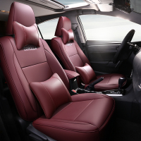 敬平丰田卡罗拉座套四季通用汽车坐垫双擎2019款座椅套全包专用第12代 卡罗拉汽油版-[豪华款]- 酒红色坐垫