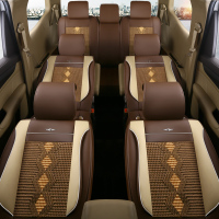 敬平宝骏730五菱宏光S/S1长安凌轩a800专用七座汽车座套四季全包坐垫 七座标准版[米咖色]坐垫