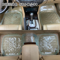敬平汽车透明防滑通用加厚脚垫 塑料 pvc软胶防水乳胶地垫防冻 标准淡绿色(小方块五件套)脚垫