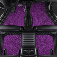 敬平2020款福特新蒙迪欧翼虎福克斯锐际领锐界专用皮包围汽车脚垫 双层款—黑紫色脚垫