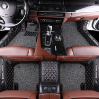 敬平适用长安cs75plus脚垫长安cs55脚垫cs15长安cs35脚垫汽车全大包围 [双层款]黑色+灰色包门槛脚垫