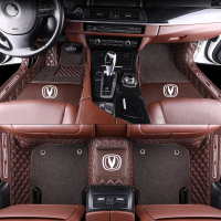 敬平适用长安cs75plus脚垫长安cs55脚垫cs15长安cs35脚垫汽车全大包围 [双层款](长安标)咖色+棕色脚垫