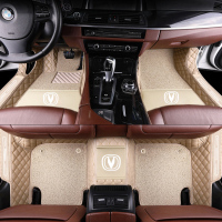 敬平适用长安cs75plus脚垫长安cs55脚垫cs15长安cs35脚垫汽车全大包围 [双层款](长安标)米色+米色脚垫