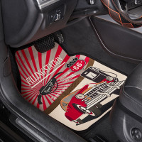 敬平漫威汽车四季通用款易清洗可爱潮牌车载绒面防滑地毯式 复古老爷车脚垫(五件套)脚垫