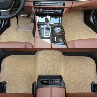 敬平丰田卡罗拉雷凌锐志威驰凯美瑞皇冠RAV4致享致炫花冠汽车丝圈脚垫 加厚米色21毫米/五座[专车定制]脚垫