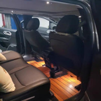 敬平大众途观l帕萨特迈腾途昂辉昂高尔夫7实木地板汽车脚垫柚木胡桃木 黑胡桃银中缝 全五座脚垫