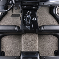 敬平丝圈汽车脚垫2020/16/15/13款吉利全球鹰新远景主驾驶原厂幸福版 五座三件套米棕(15mm)薄款脚垫