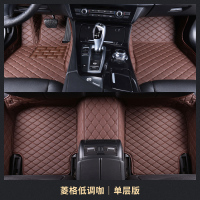 敬平汽车脚垫专用易清洗地毯丝圈全包围车垫子脚垫防水地垫车内脚踏垫 菱格低调咖/单层脚垫