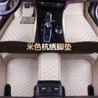 敬平吉利英伦一代二代金刚汽车脚垫全大包围专用2016年2017款新老金刚 米色杭绣脚垫脚垫