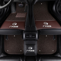 敬平适用于传祺GS3 GS4 GS5 GS7 GS8 GA4 GA8传祺专用全包围汽车脚垫 双层款黑色+咖色丝圈 平
