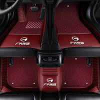 敬平适用于传祺GS3 GS4 GS5 GS7 GS8 GA4 GA8传祺专用全包围汽车脚垫 双层款酒红+酒红丝圈 平