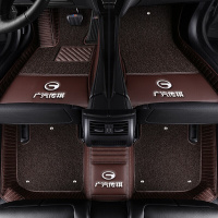 敬平适用于传祺GS3 GS4 GS5 GS7 GS8 GA4 GA8传祺专用全包围汽车脚垫 双层款咖色+咖色丝圈 平