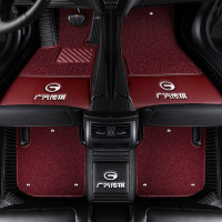 敬平适用于传祺GS3 GS4 GS5 GS7 GS8 GA4 GA8传祺专用全包围汽车脚垫 双层款黑色+酒红丝圈 平