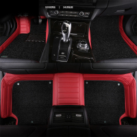 敬平女士高尔夫polo奥迪a4l q2lq3宝马x1x3 325li320li全包围汽车脚垫 双层:红色