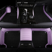 敬平女士高尔夫polo奥迪a4l q2lq3宝马x1x3 325li320li全包围汽车脚垫 双层:紫色