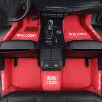 敬平专用长安马自达3星骋马三老款经典款全包围汽车脚垫星驰次世代大 [双层包门槛-带车标]酒红丝圈+酒红皮革