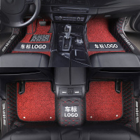 敬平专用长安马自达3星骋马三老款经典款全包围汽车脚垫星驰次世代大 [双层包门槛-带车标]黑红丝圈+黑皮红线