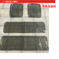 敬平宝骏730五菱宏光S瑞风M5风行CM7通用加厚透明七座连体pvc汽车脚垫 七座后两排连体(茶黑色)脚垫