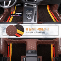 敬平帝豪主驾驶单片博越主副驾驶博瑞正驾驶单个远景全包围汽车脚垫 主驾驶蝴蝶纹包门槛双层款(棕色皮革+咖色雪呢丝条纹)