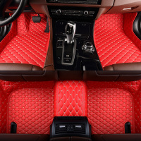 敬平熊猫脚垫专用 熊猫CROSS汽车脚垫 吉利熊猫专车专用大全包围脚垫 大红脚垫-单层脚垫