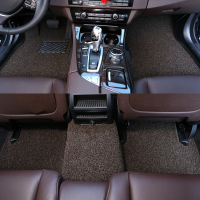 敬平汽车脚垫四季通用易清洗车内用品小车子丝圈脚踩垫车载地毯大众 薄款咖啡15毫米套[专车定制]脚垫