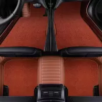 2020新款沃尔沃XC60 XC90 S60L S80L S90新能源专用真皮汽车脚垫 真皮—时尚棕色
