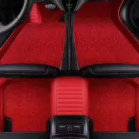 2020新款沃尔沃XC60 XC90 S60L S80L S90新能源专用真皮汽车脚垫 真皮—魅力红色