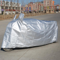 敬平加大电动三轮车雨衣摩托三轮雨披车罩防雨罩防尘防冻防晒遮阳布 浅灰色 L2.6米车衣