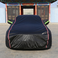 敬平新款牛津布车罩防晒防雨隔热专用加厚四季通用遮阳套汽车外罩 [黑色-涤纶牛津布加棉]加长反光条车衣