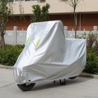 敬平雅迪爱玛欧派新日小龟王电动车车罩电摩踏板摩托车衣车套防雨防晒 升级加厚牛津银色(送防盗锁) X