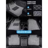 敬平汽车用品脚垫适用于19款2019吉利星越车全大包围内饰专用改装车垫 [单层一体式]黑色皮革+黑灰丝圈