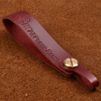 敬平汽车钥匙扣皮穿腰皮带韩国男士挂件皮创意简约定制礼品 油腊皮[红色]