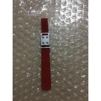 敬平汽车钥匙扣链腰挂合金钥匙扣皮实用个性简约款男女 长条扣+红色翻毛皮(送螺丝刀) 