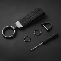 敬平汽车钥匙链个性创意男ins网红抖音同款女礼品机车钥匙扣 翻毛皮冠军黑色车用钥匙扣汽车钥匙扣