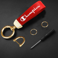 敬平汽车钥匙链个性创意男ins网红抖音同款女礼品机车钥匙扣 皮革款冠军红色车用钥匙扣汽车钥匙扣