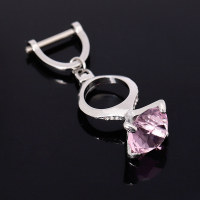 敬平韩国网红款钻戒戒指钥匙扣汽车钥匙链包车挂件礼物女水晶锆石 [汽车专用]粉钻 免费车用钥匙扣汽车钥匙扣
