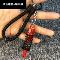 敬平汽车潮流改装轮毂钥匙扣 涡轮钥匙链挂件 男女款个性礼物饰 红色避震+编织绳车用钥匙扣汽车钥匙扣
