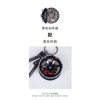 汽车挂件钥匙链合金男士腰挂创意个性hellaflush 黑色轮毂+黑色刹车